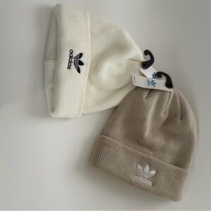 Adidas Originals Women's Beanie Set - Cream and Tan